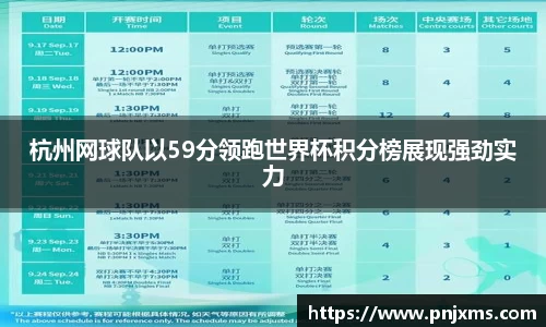 杭州网球队以59分领跑世界杯积分榜展现强劲实力